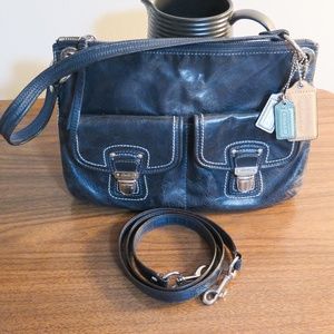 Coach Poppy Navy Crossbody Shoulder Bag